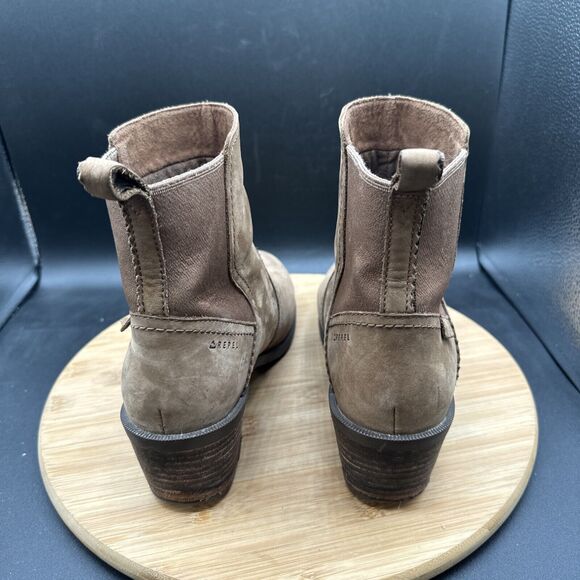 TEVA Anaya Chelsea Womens Size 9 Booties Brown Solid Round Toe Waterproof Boots - Picture 4 of 8